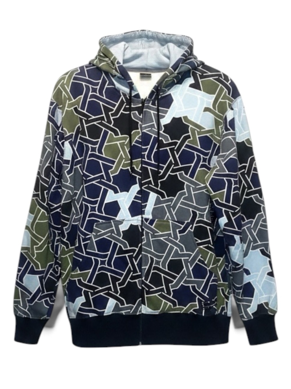 Reef Men's Fleece Hoodie Geometric Sz Small Skater Surfer - Mint Condition